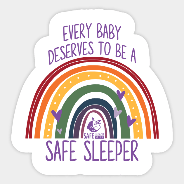 Safe Sleepers LGBTQ+ Rainbow Sticker by SafeInfantSleep